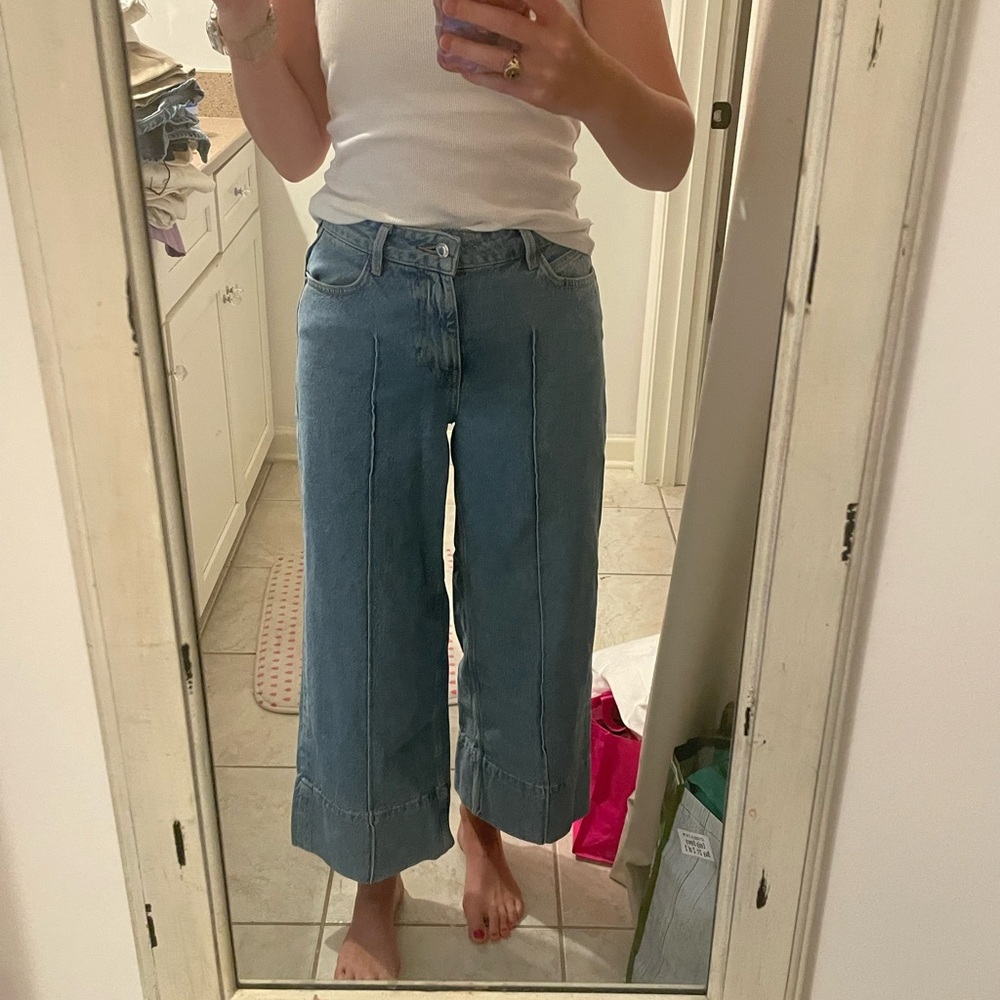 Zara Light Blue Wide-Leg jeans